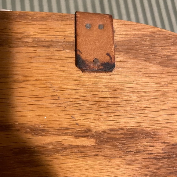 Longaberger Wood Picnic Basket with Red Gingham Bow Trim - Picture 8 of 16